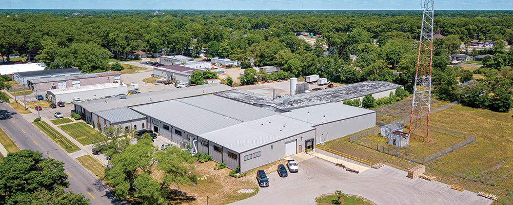 Arial photo of the Profab Laser building. Contact us today!
